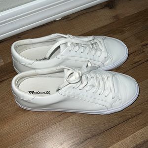 Madewell Sidewalk Low-Top Sneakers in Leather, Size 10